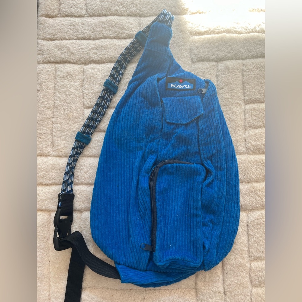 KAVU Mini Rope Cord Bag Corduroy -  Strong Blue